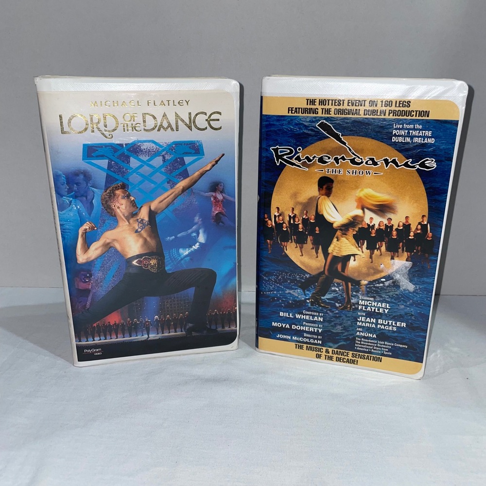 Michael Flatley Lord of the Dance & Riverdance The Show VHS Tape Set 2pk Dublin